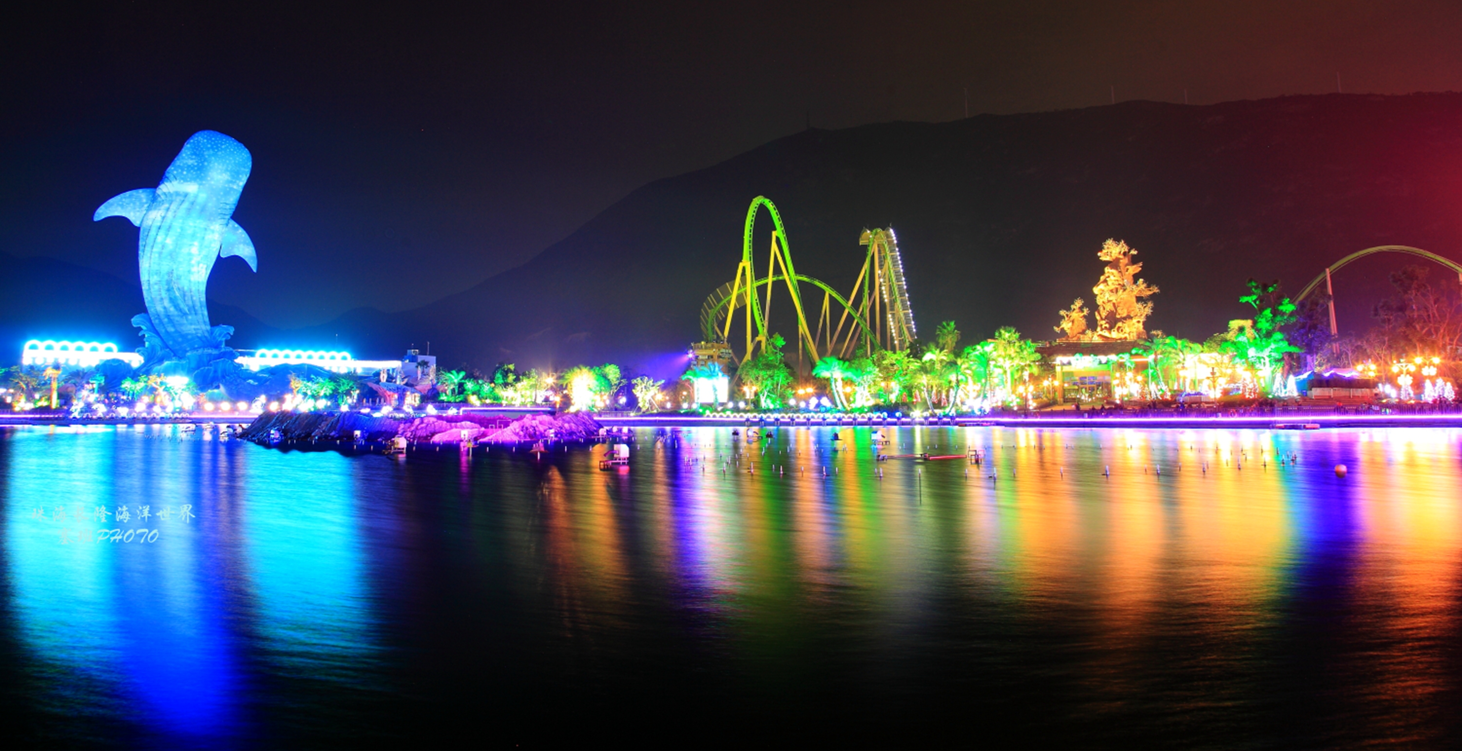 珠海长隆海洋世界夜景