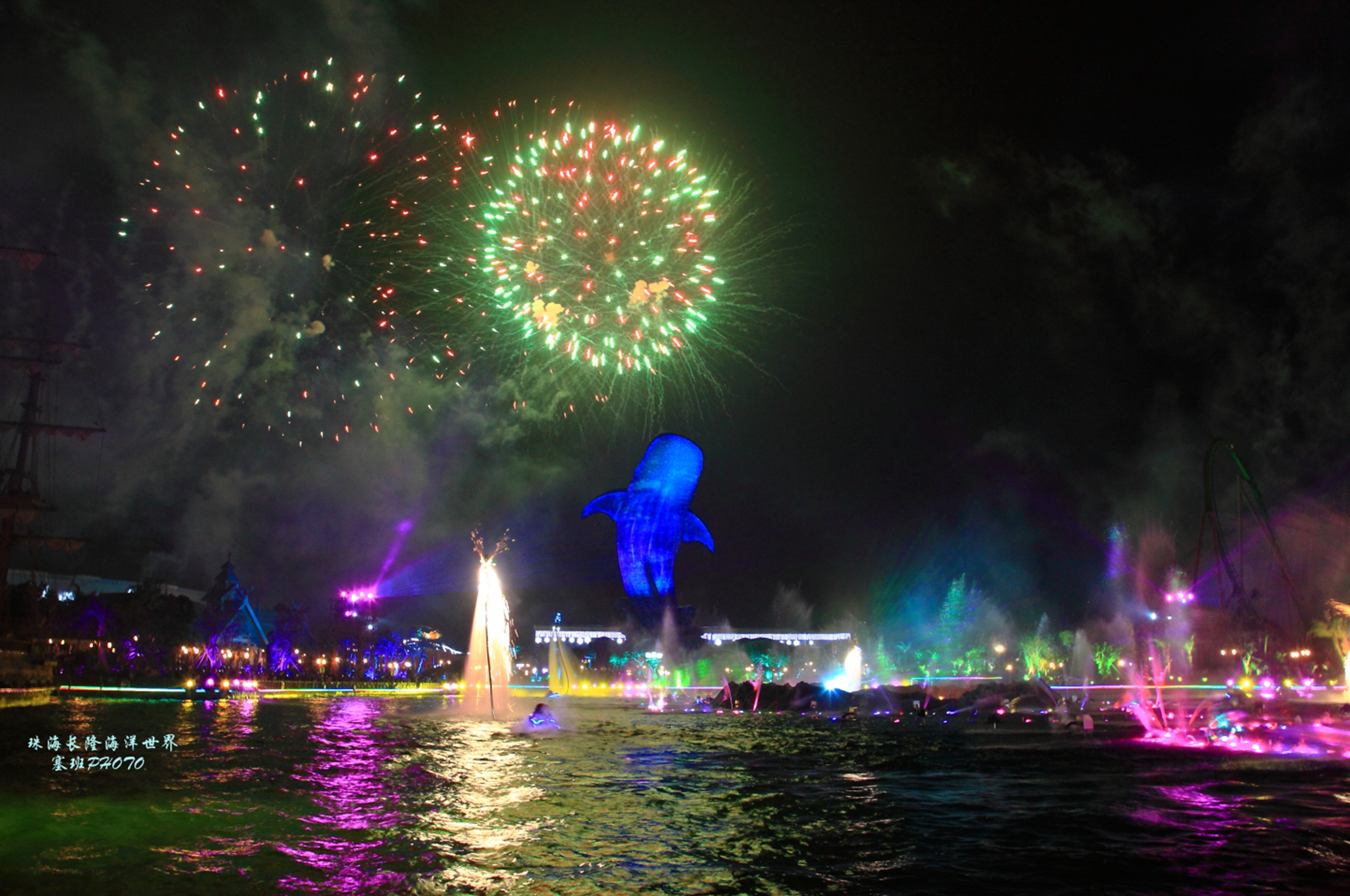 珠海长隆海洋世界夜景