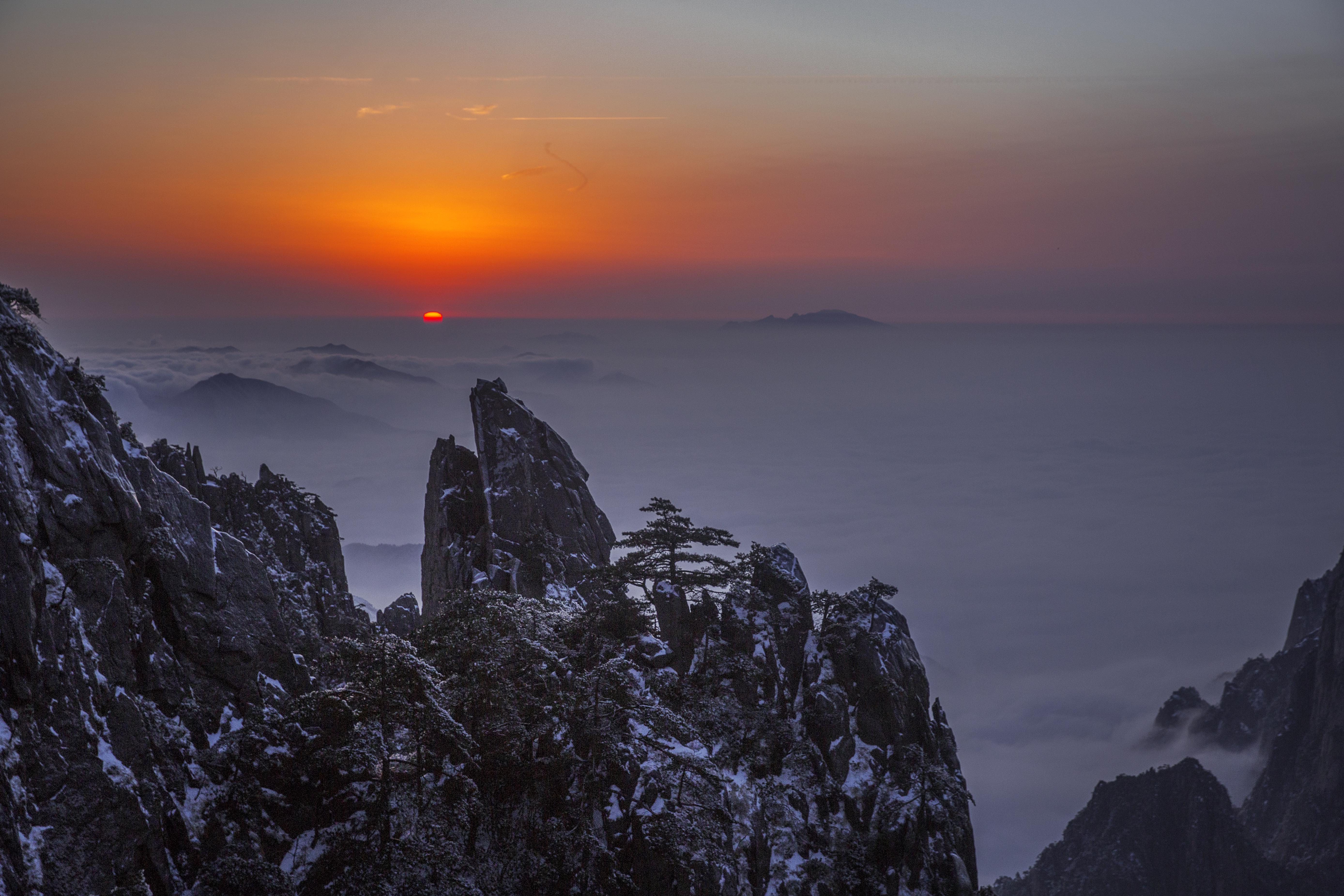 黄山日出日落