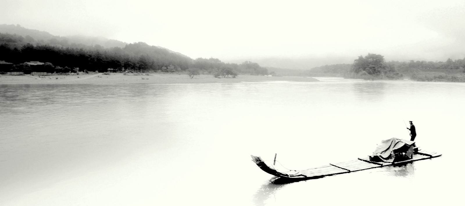 水墨画-一叶轻舟_游侠客摄影_摄影旅游站